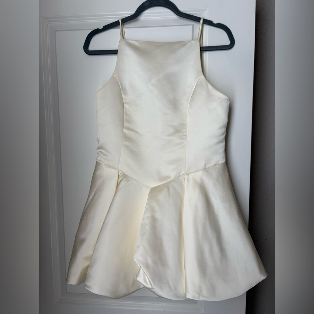 White/Cream Bubble Mini Dress